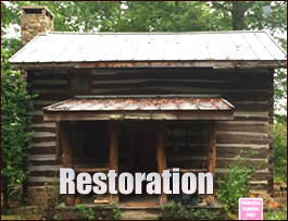 Historic Log Cabin Restoration  Wilsonville, Alabama